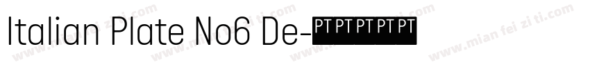 Italian Plate No6 De字体转换